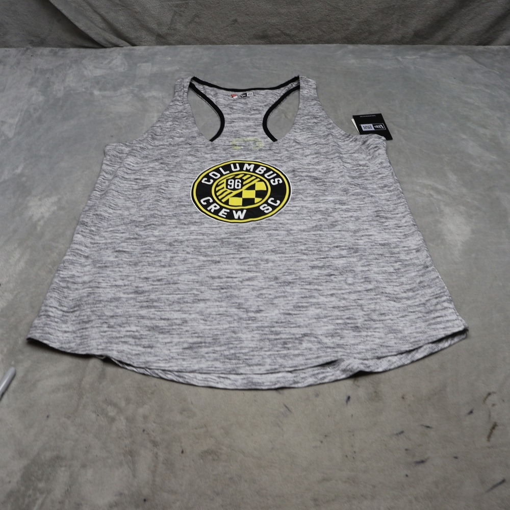 Columbus Crew Shirt Women XL New Era Gray Space Dye Racerback Sleeveless $30 NEW